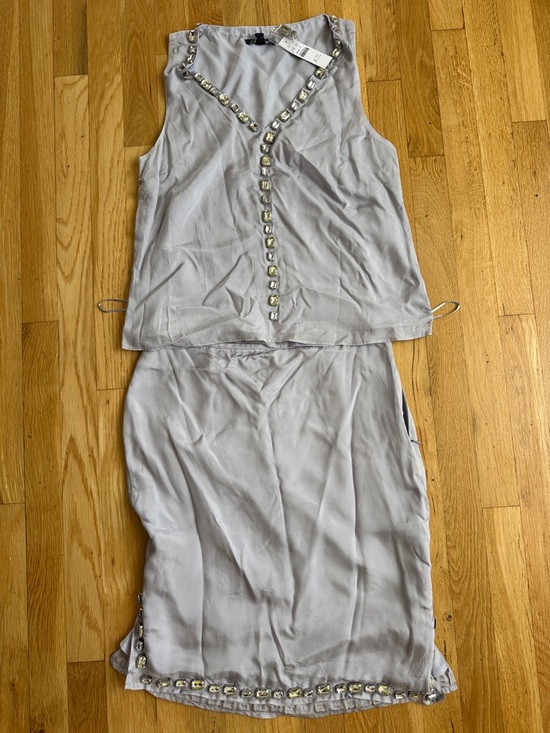 J. Crew Dresses & Skirts - J. Crew Lavender Beaded Silk Skirt Set